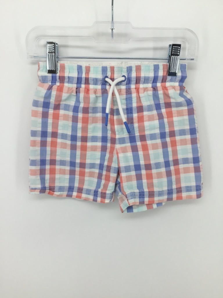 Cat & Jack Child Size 2 Blue Plaid Swimwear - boys