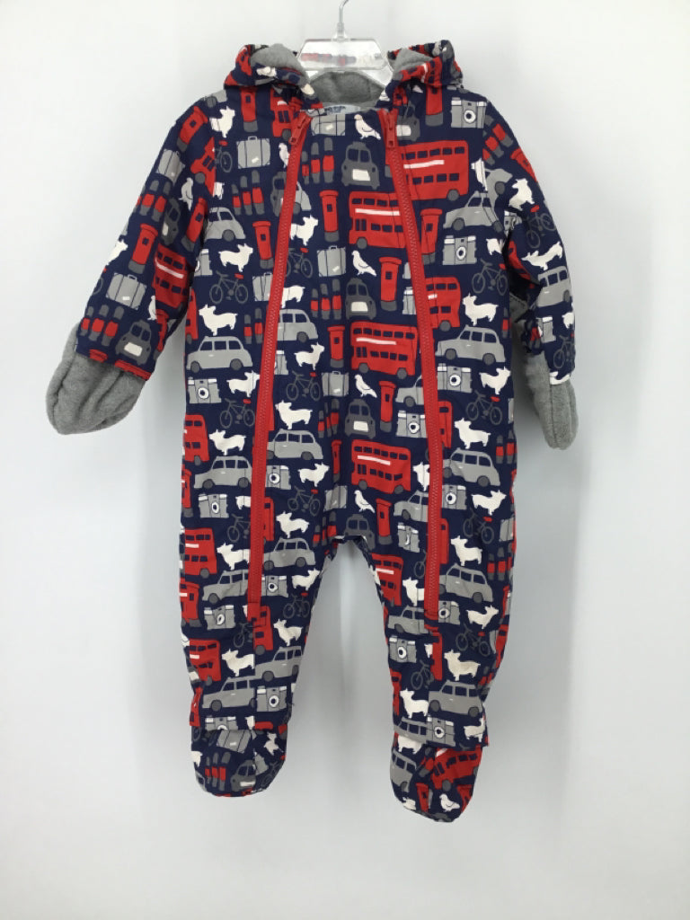 Baby Boden Child Size 12-18 Months Navy Print Outerwear - boys