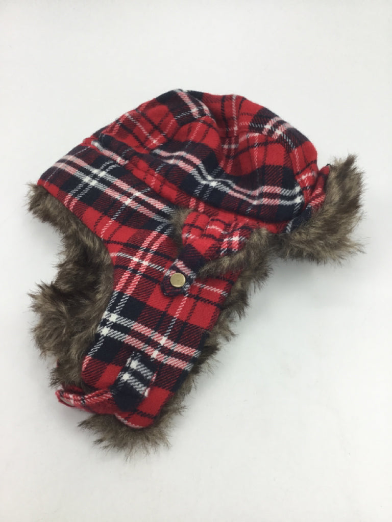 brandless Child Size One Size Red Plaid Hats - boys