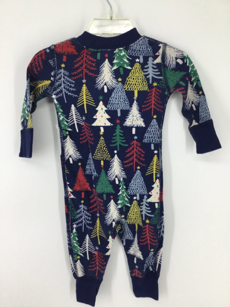 Hanna Andersson Child Size 3-6 Months Blue Christmas Pajamas