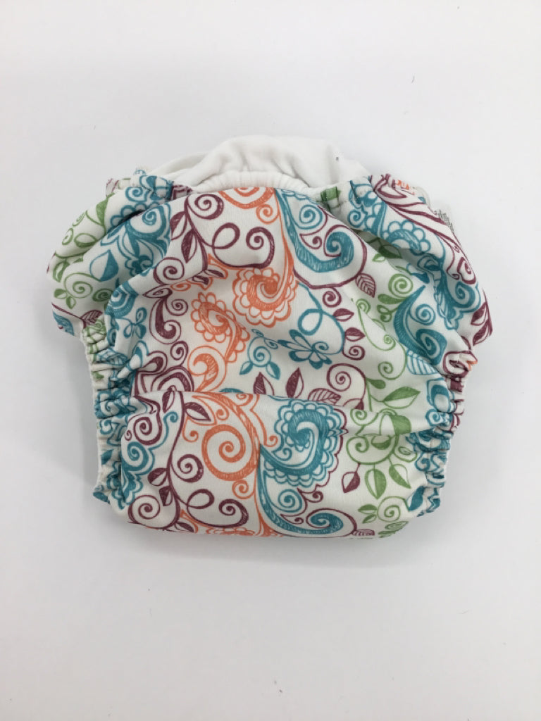 Bum Genius Child Size One Size Multi-Color Floral Pocket Cloth Diaper