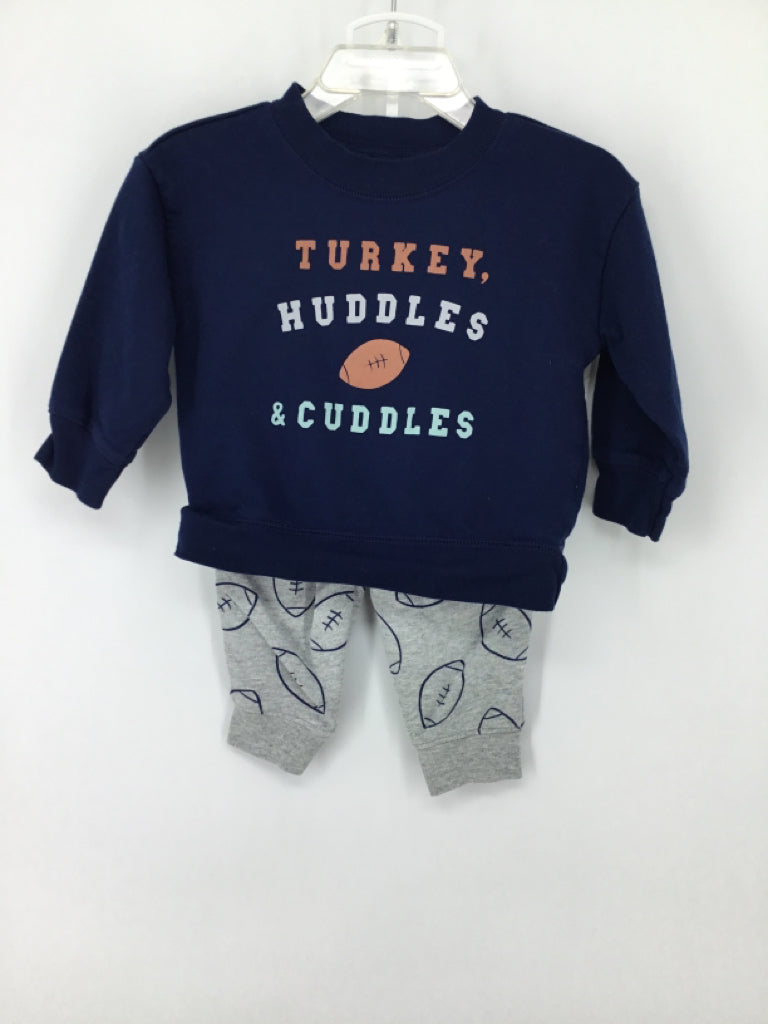 Just One You Made by Carters Child Size 9 Months Navy Thanksgiving Outfit