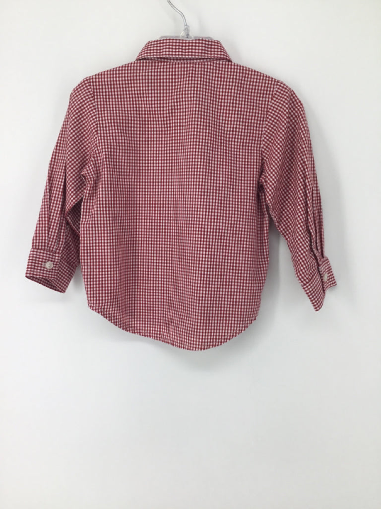 Starting Out Child Size 24 Months Red Gingham Shirt - boys