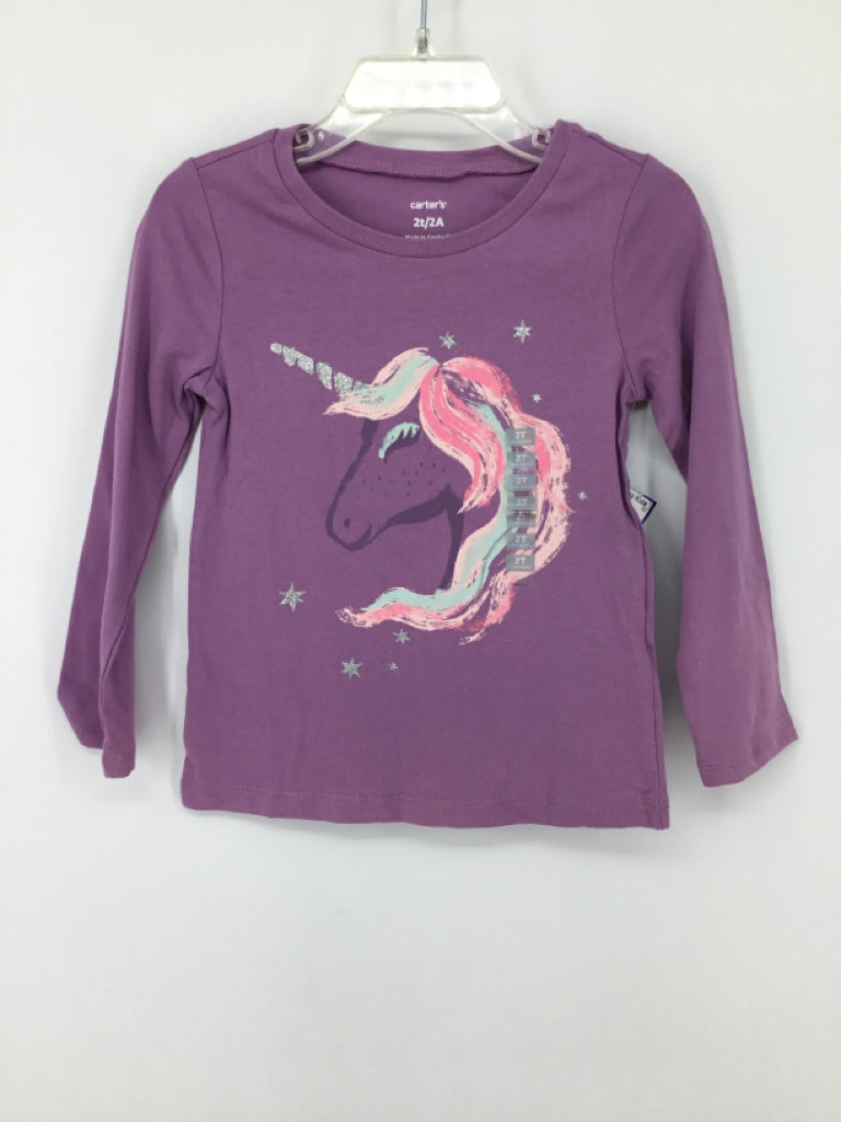Carter's Child Size 2 Purple T-shirt - girls