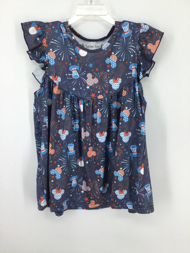 Raylee Roo Child Size 5 Black Stars & Stripes Shirt