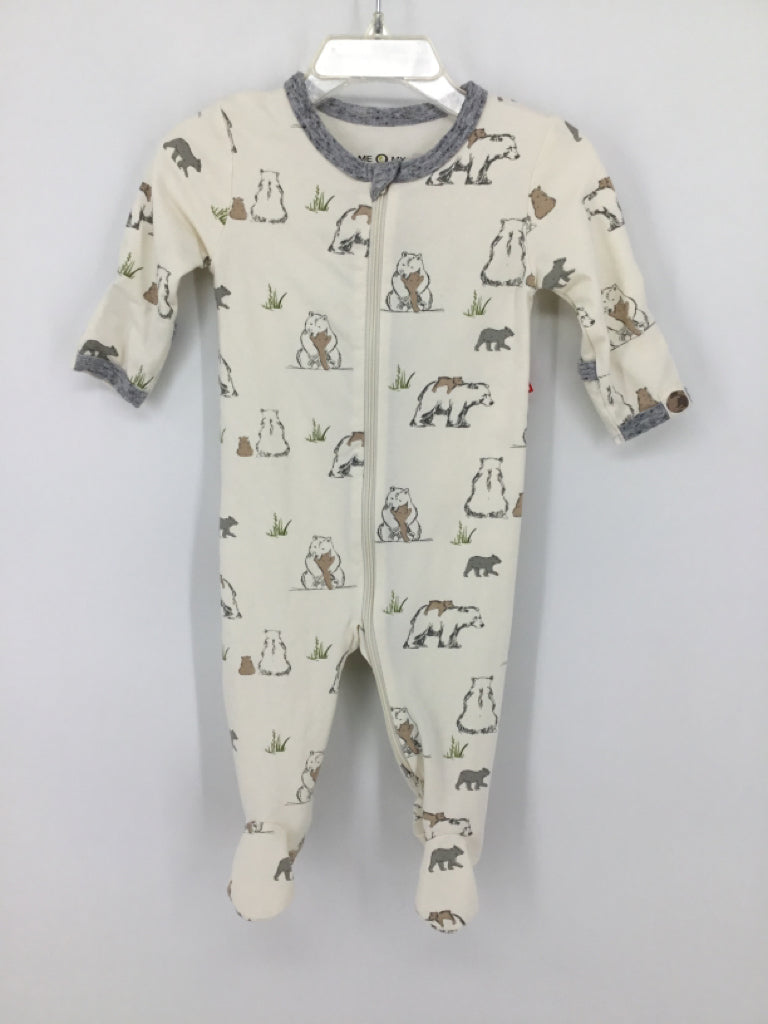 Me O My Child Size 3-6 Months Cream Sleepers