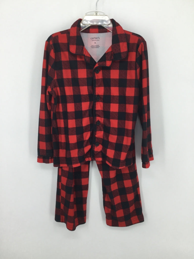 Just One You Made by Carters Child Size 5 Red Christmas Pajamas - boys