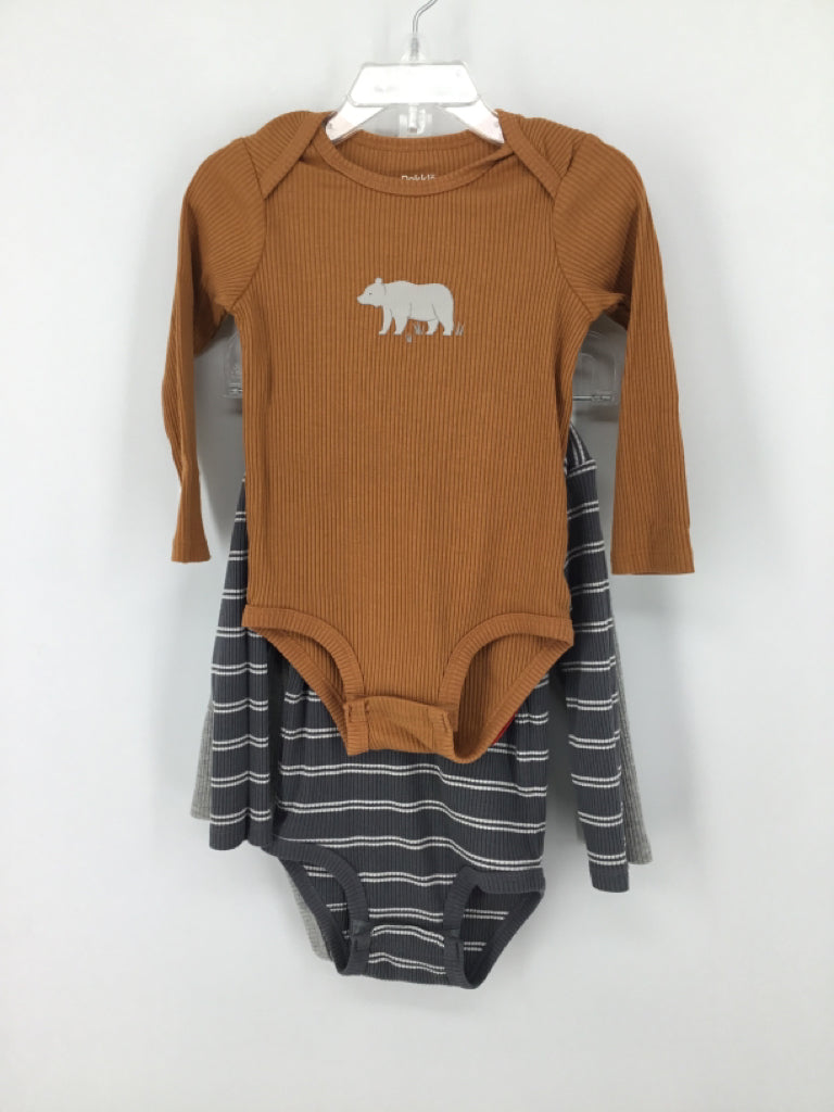 Pekkle Child Size 18 Months Gray Onesie