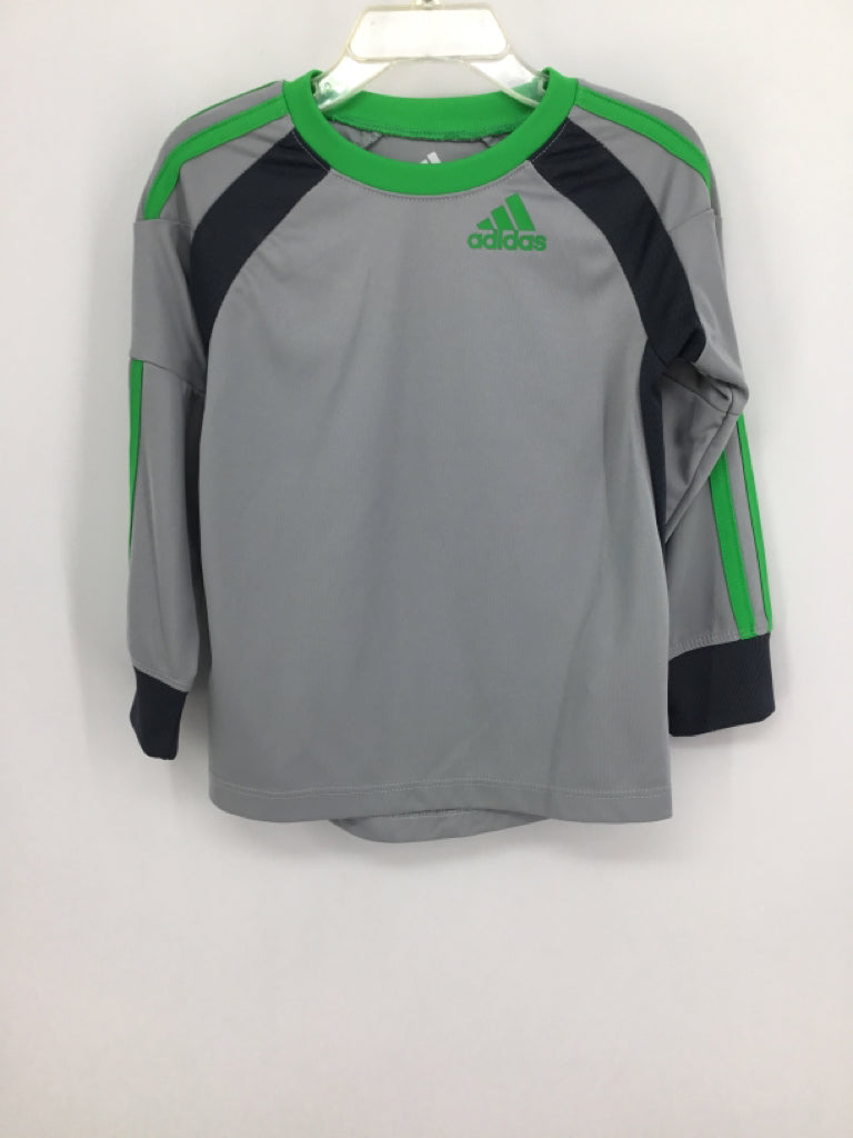 Adidas Child Size 2 Gray screen printed T-shirt - boys