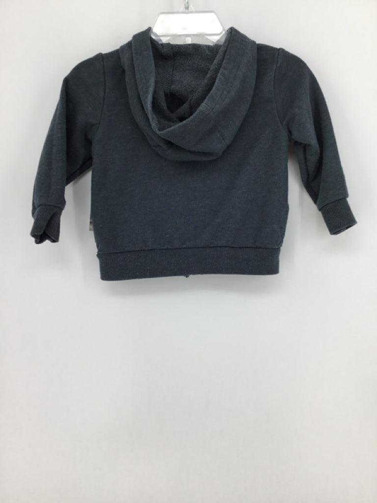Carter's Child Size 9 Months Blue Solid Hoodie - boys