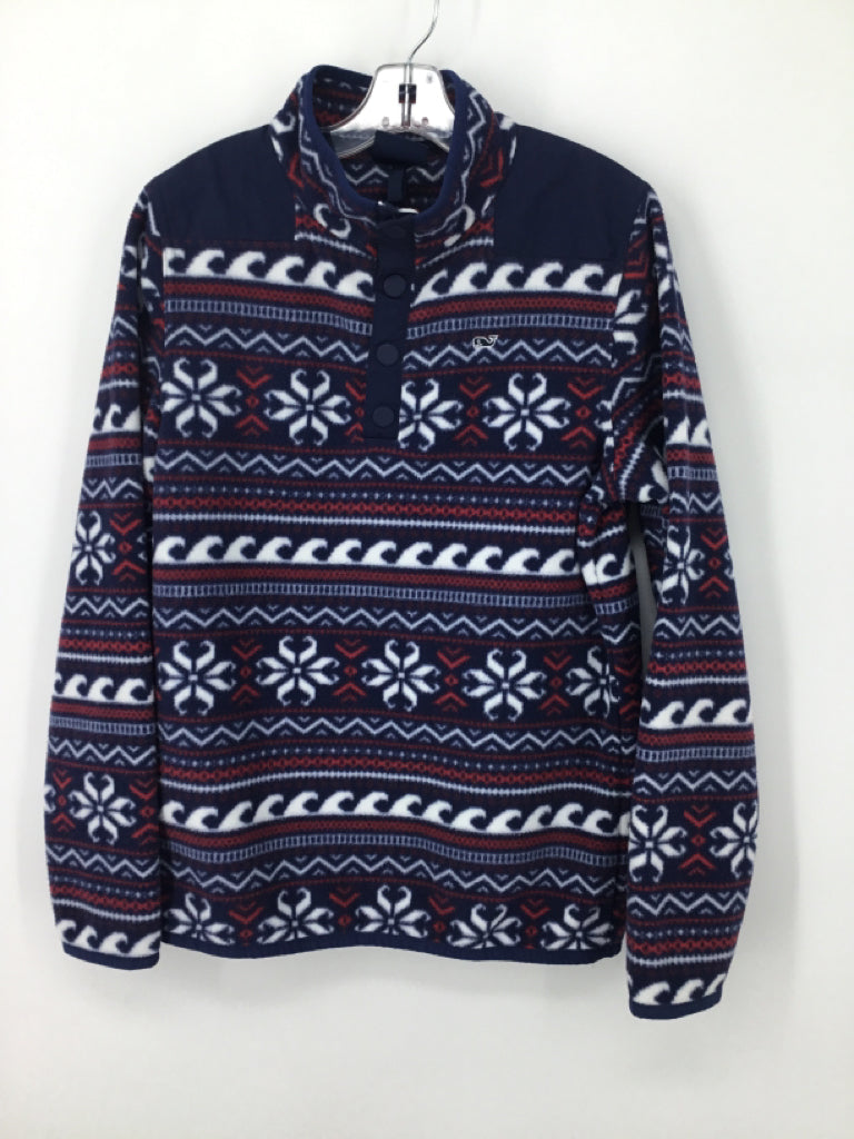 vineyard vines Child Size 16 Navy Print Shirt - boys
