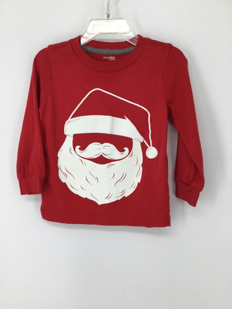 Simple Joys made by Carters Child Size 2 Red Christmas T-Shirt