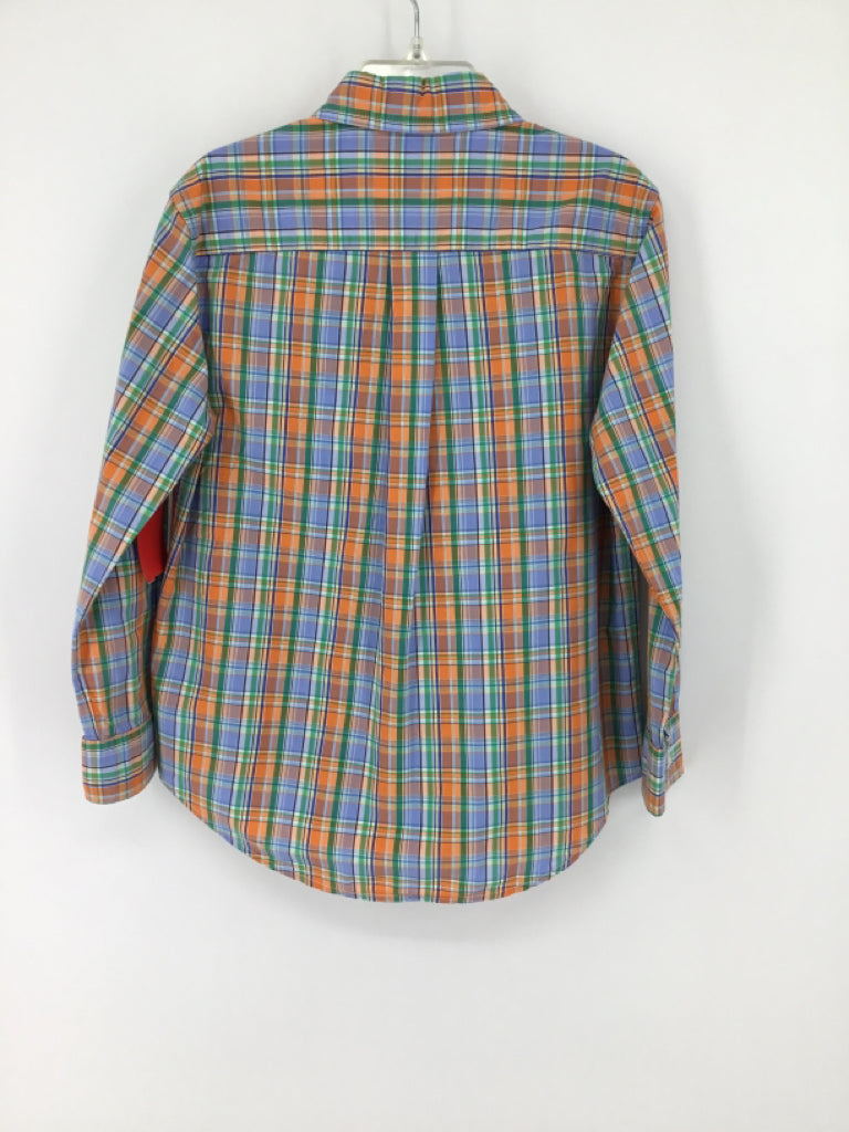 Ralph Lauren Child Size 5 Orange Plaid Shirt - boys