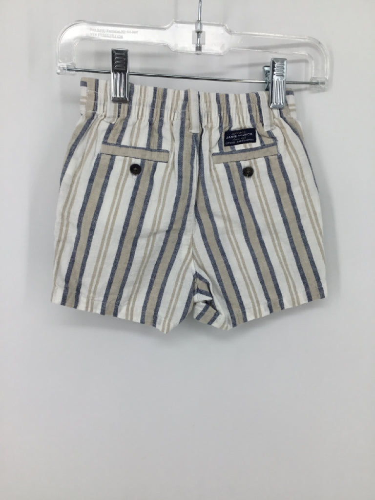 Janie and Jack Child Size 12-18 Months Blue Stripe Shorts - boys