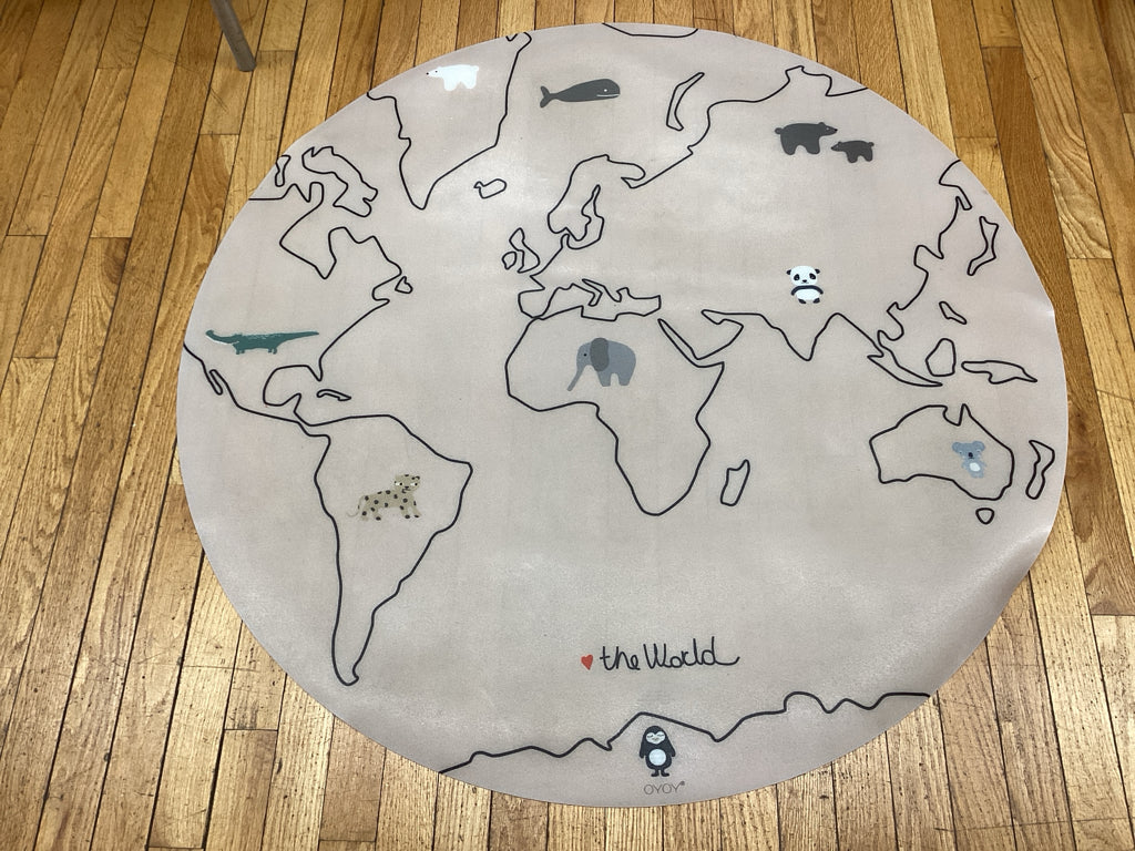 OyOy Designs Gray World High Chair Mat