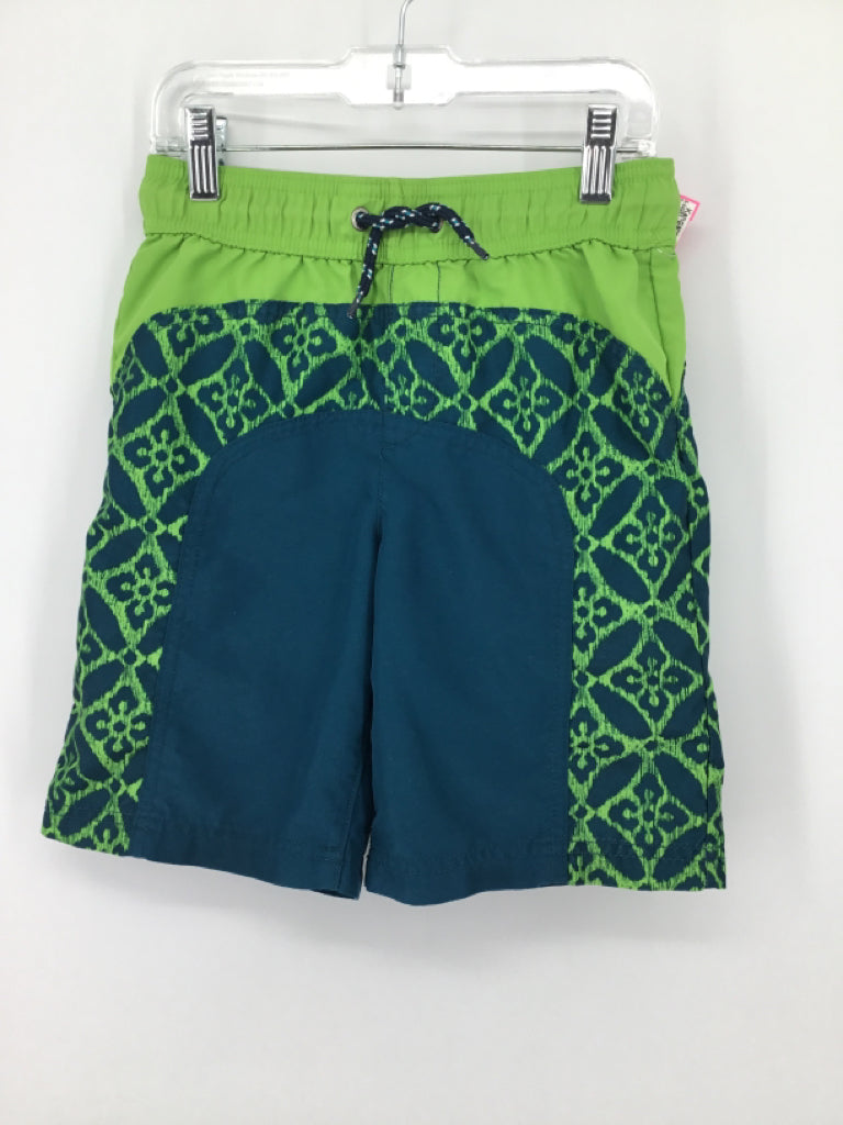 Lands' End Child Size 8 Teal Solid Swimwear - boys