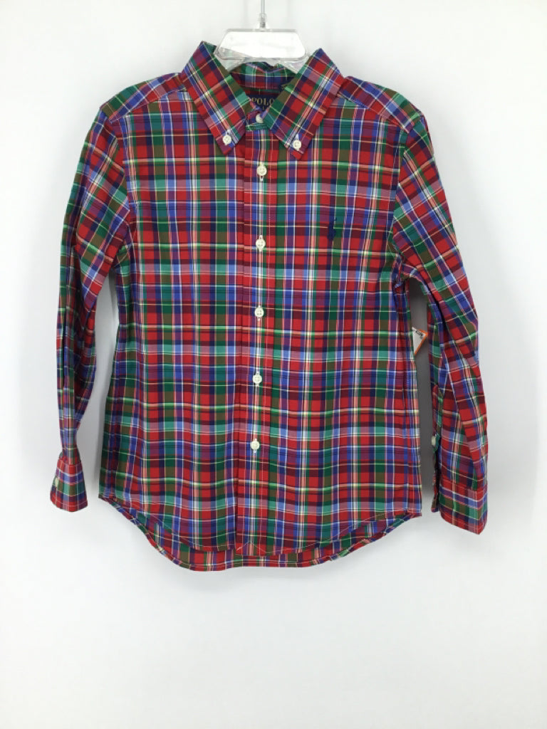 Ralph Lauren Child Size 5 Red Plaid Shirt - boys