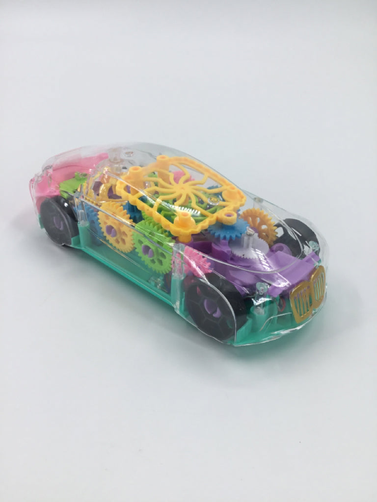Transparent Light-up Musical Racecar Toy