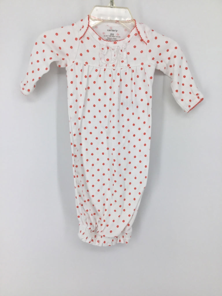 Carter's Child Size 0-3 Months Coral Sleepers
