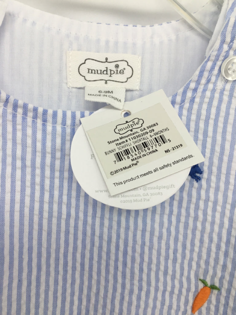 Mudpie Child Size 6-9 Months Blue Easter Outfit