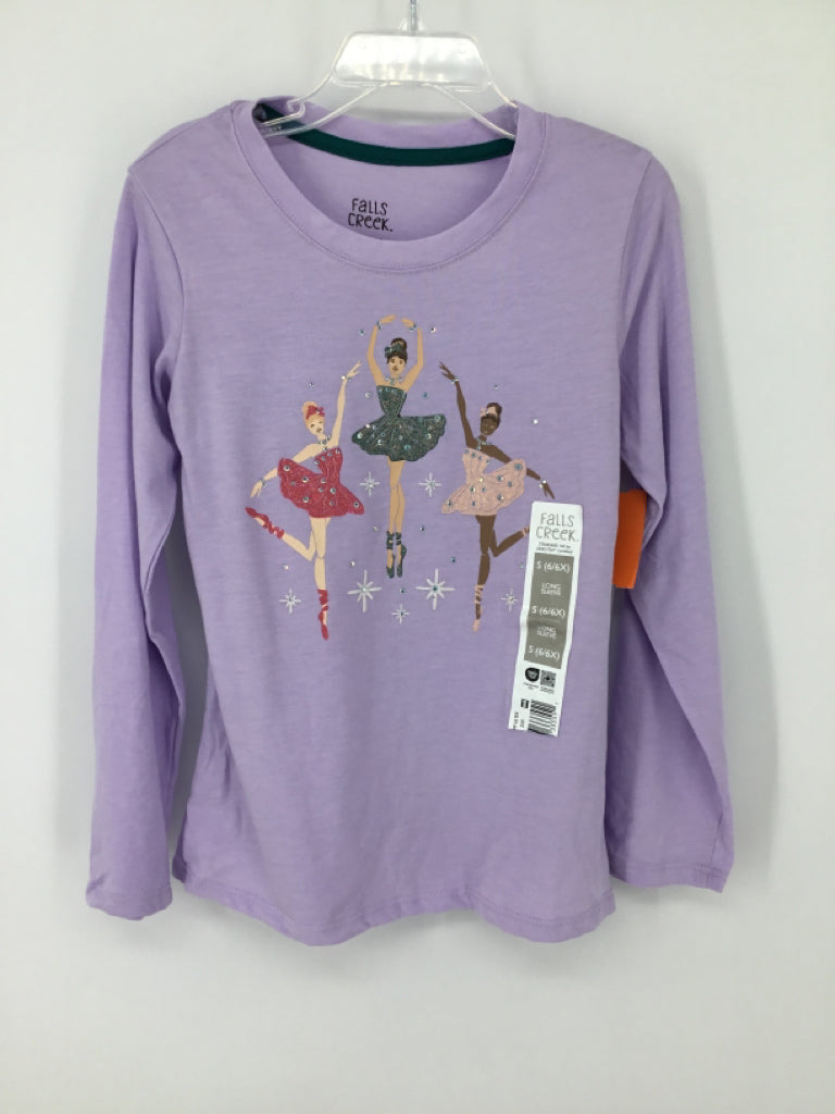 Falls Creek Kids Child Size 6 Purple T-shirt - girls
