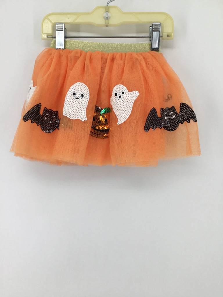 Mudpie Child Size 3 Orange Halloween Skirt