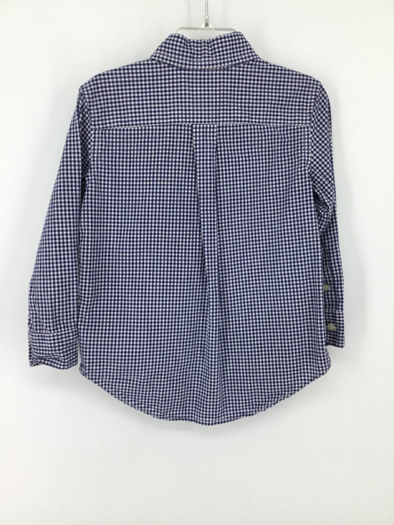 Ralph Lauren Child Size 3 Navy Gingham Shirt - boys