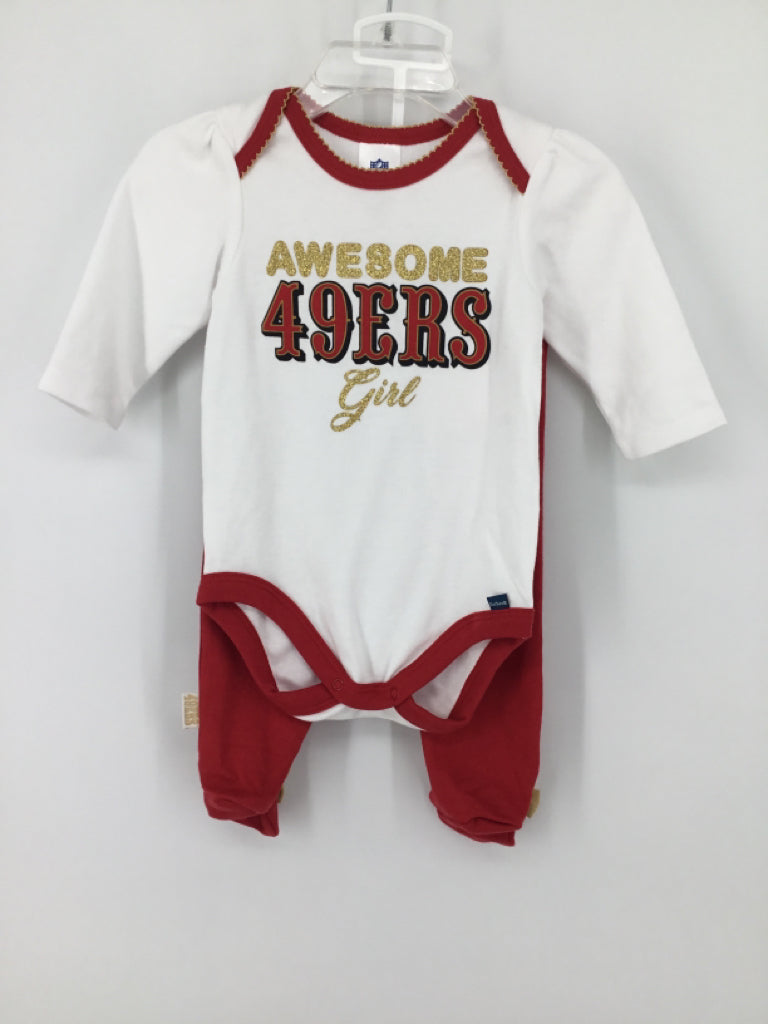 NFL Child Size 3-6 Months Red Outfit - girls