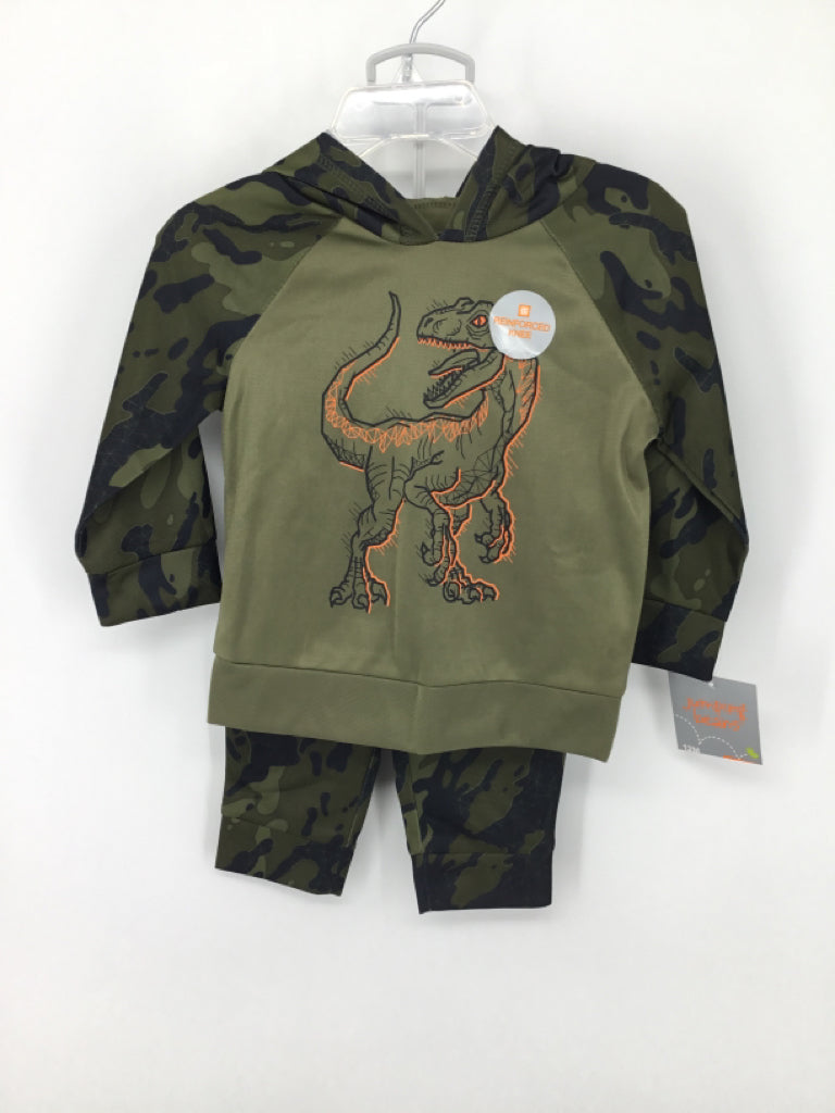 jumping beans Child Size 12 Months Green Dinosaur Outfit - boys