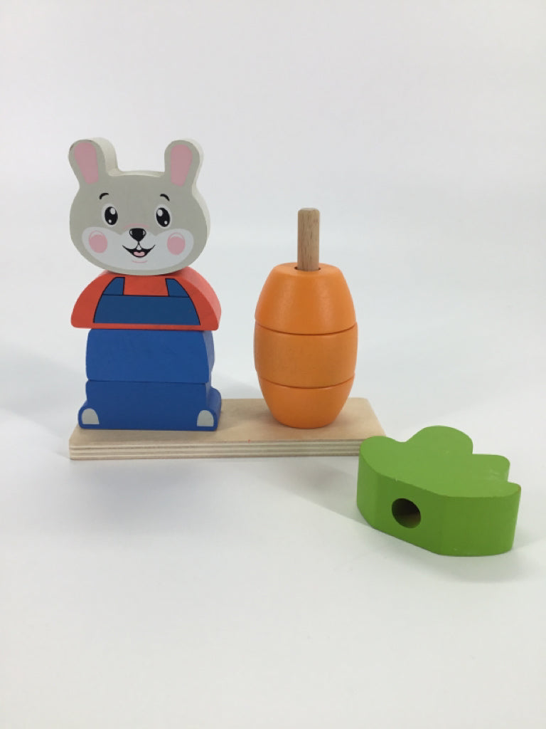 Wooden Rabbit & Carrot Stacking Toy