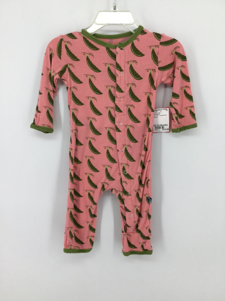 Kickee Pants Child Size 3-6 Months Pink Pajamas - girls