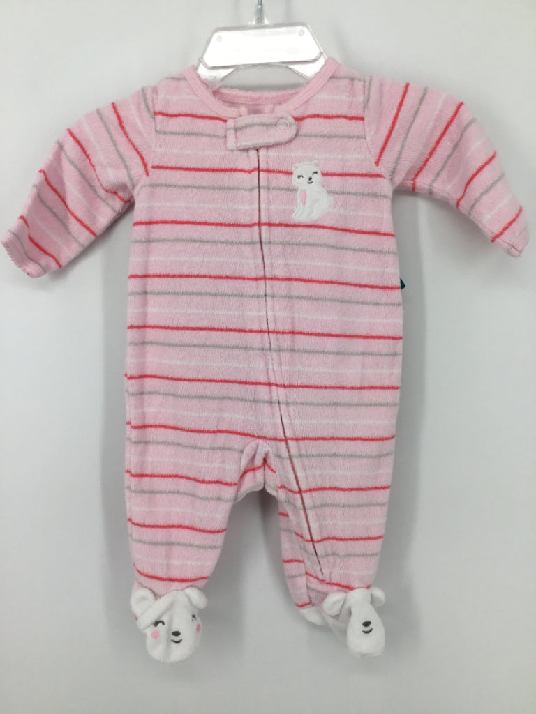 Carter's Child Size Newborn Pink Sleepers