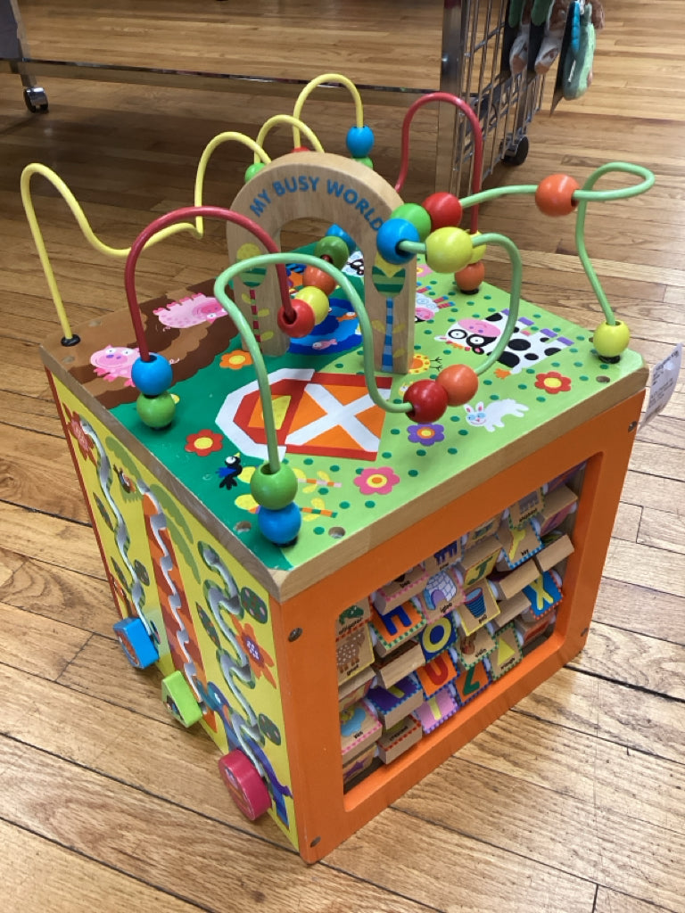 ALEX Discover My Busy Town Wooden Activity Cube