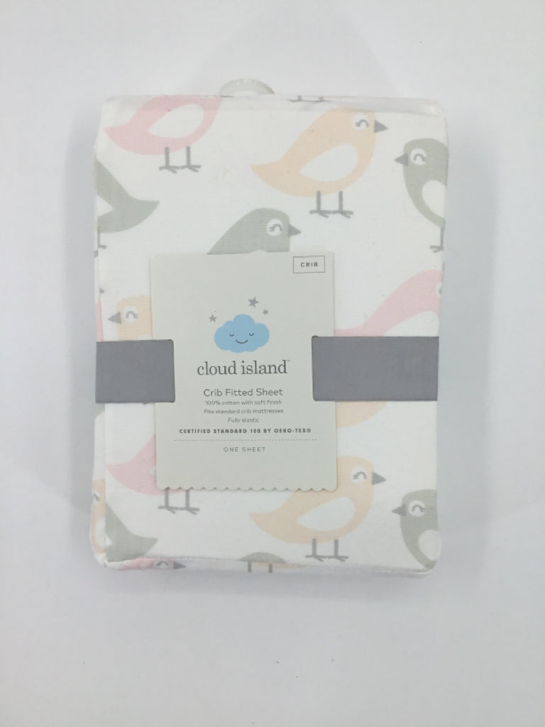 cloud island White Crib Sheet