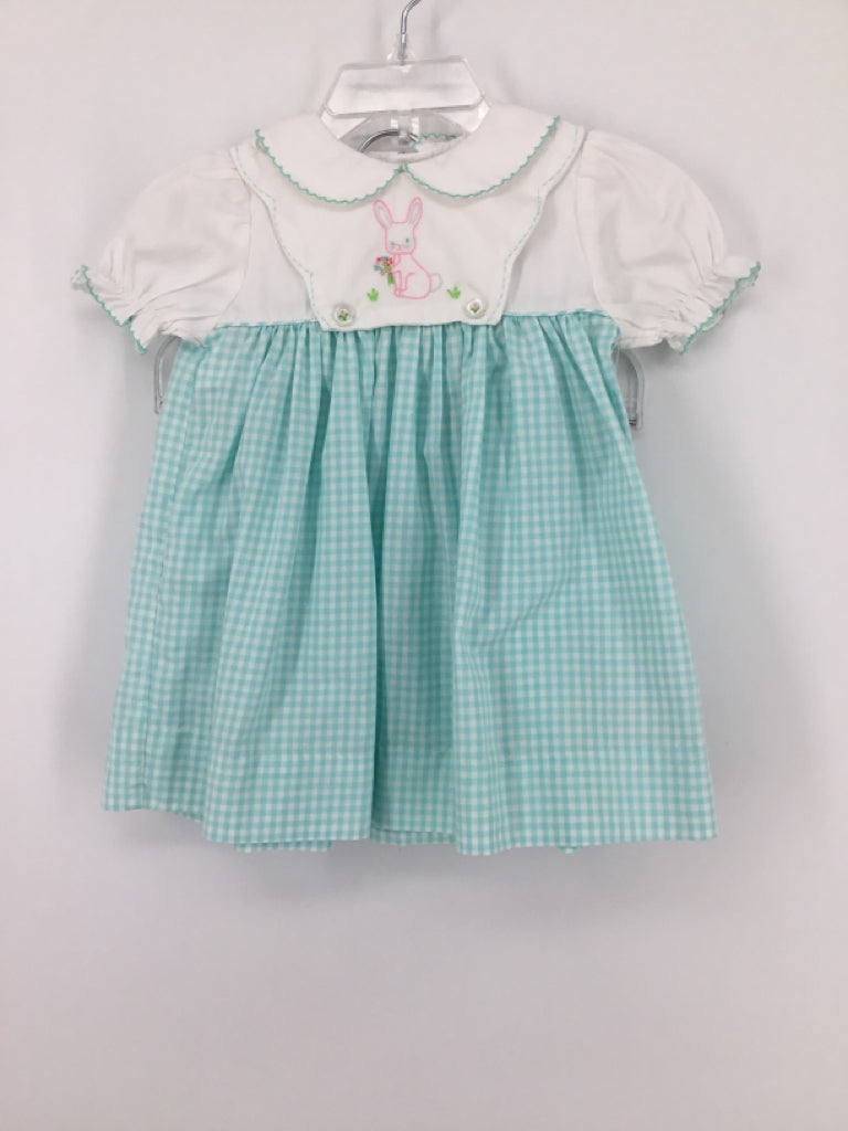 Petit Ami Child Size 3 Months Blue Easter Dress
