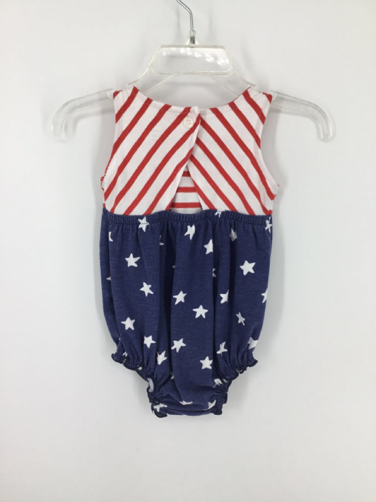 Old Navy Child Size 3-6 Months Red Stars & Stripes Outfit
