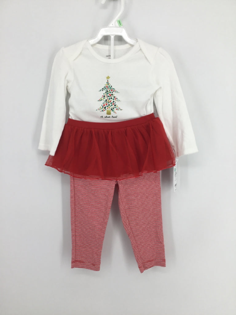 Carter's Child Size 18 Months Red Christmas Outfit