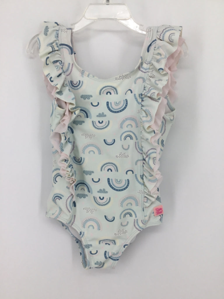 Ruffle Butts Child Size 5 Blue Swimwear - girls