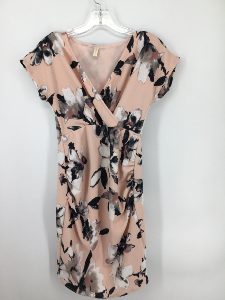 Pink Blush Size S Poly Blend Dress - Maternity