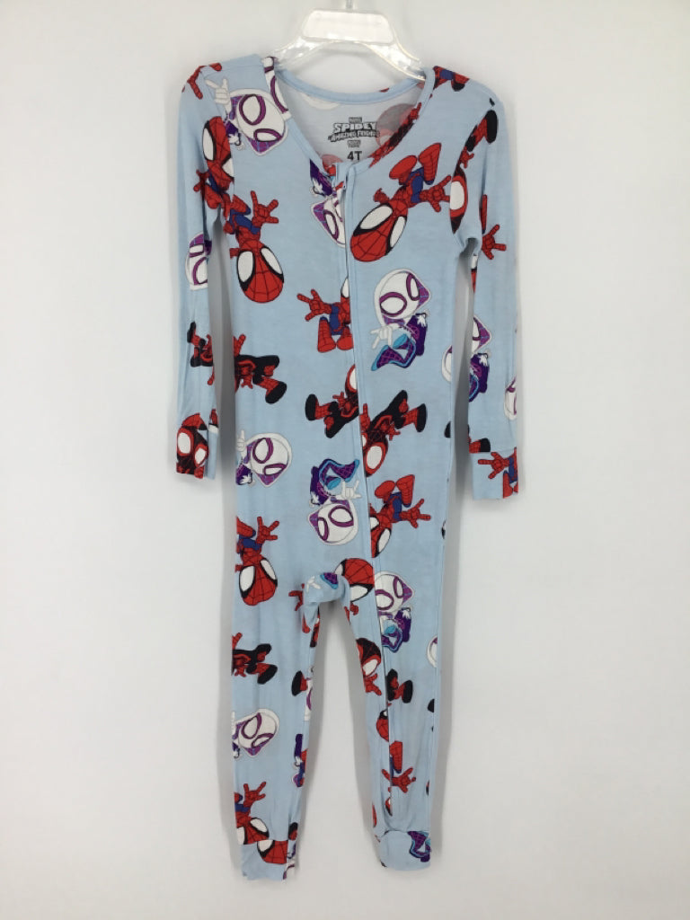 Marvel Child Size 4 Blue Character Pajamas - boys