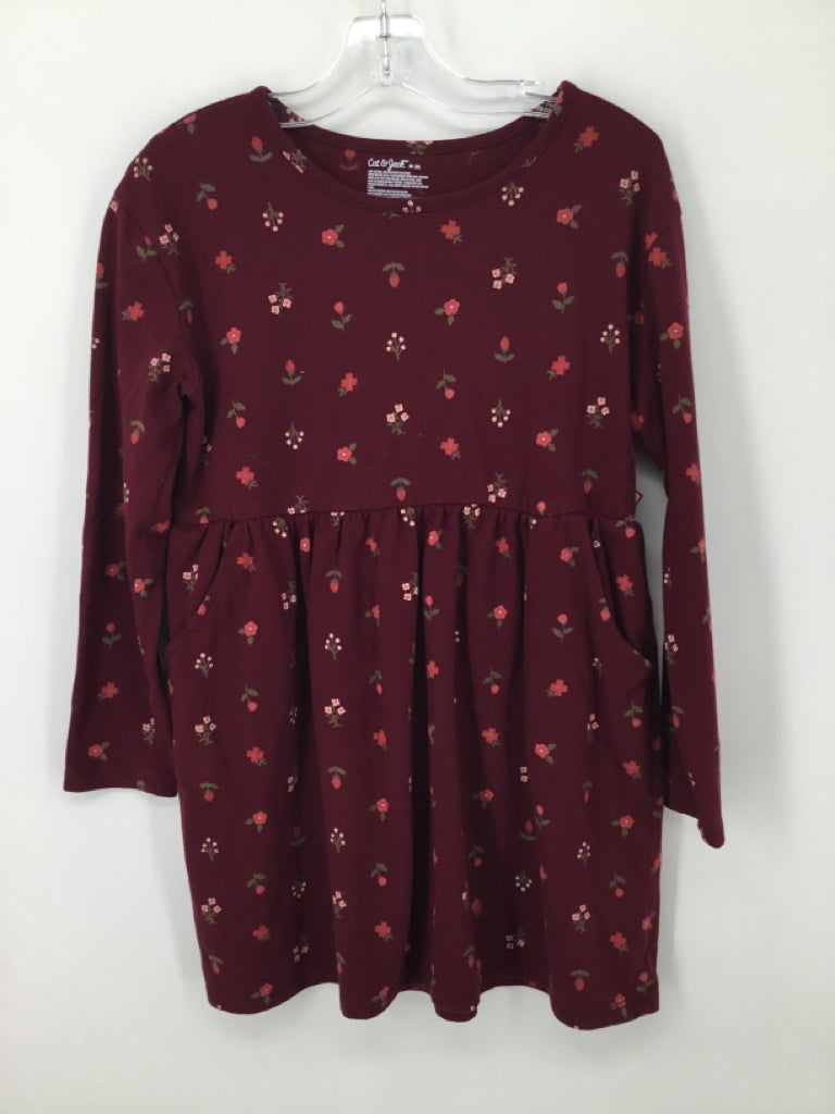 Cat & Jack Child Size 8 Burgundy Dress - girls