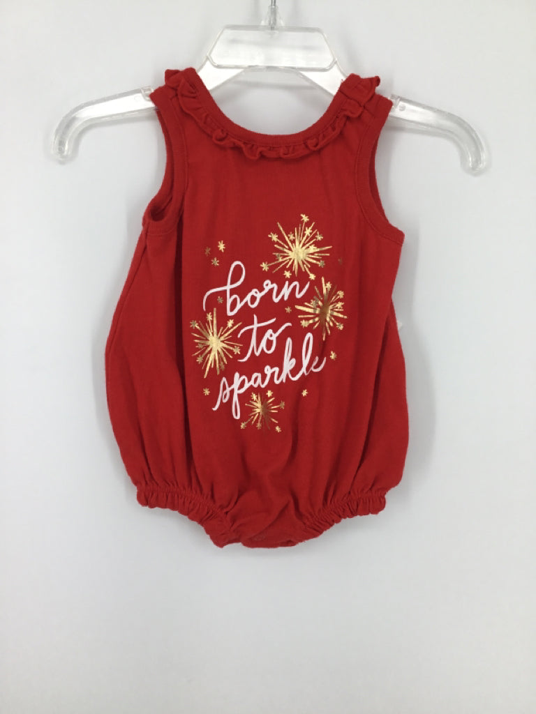 Cat & Jack Child Size 3 Months Red Stars & Stripes Outfit