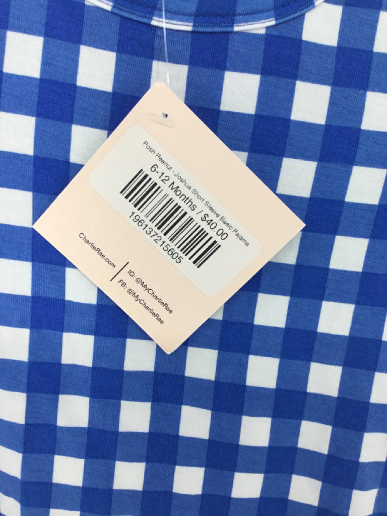 Posh Peanut Child Size 6-12 Months Blue Pajamas - girls