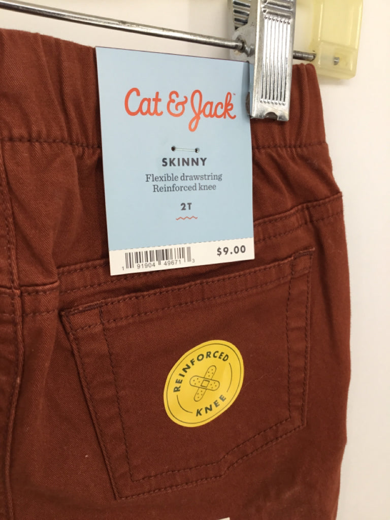 Cat & Jack Child Size 2 Brown Solid Pants - boys