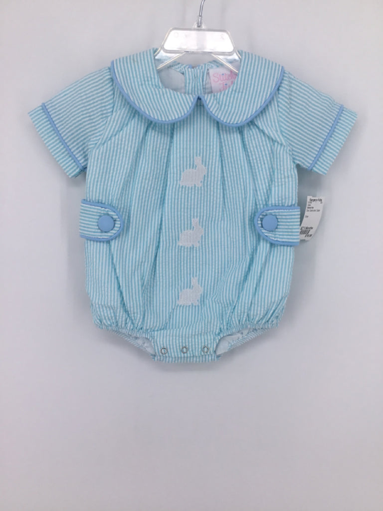 Stitchy Fish Child Size 3 Months Blue Easter Outfit