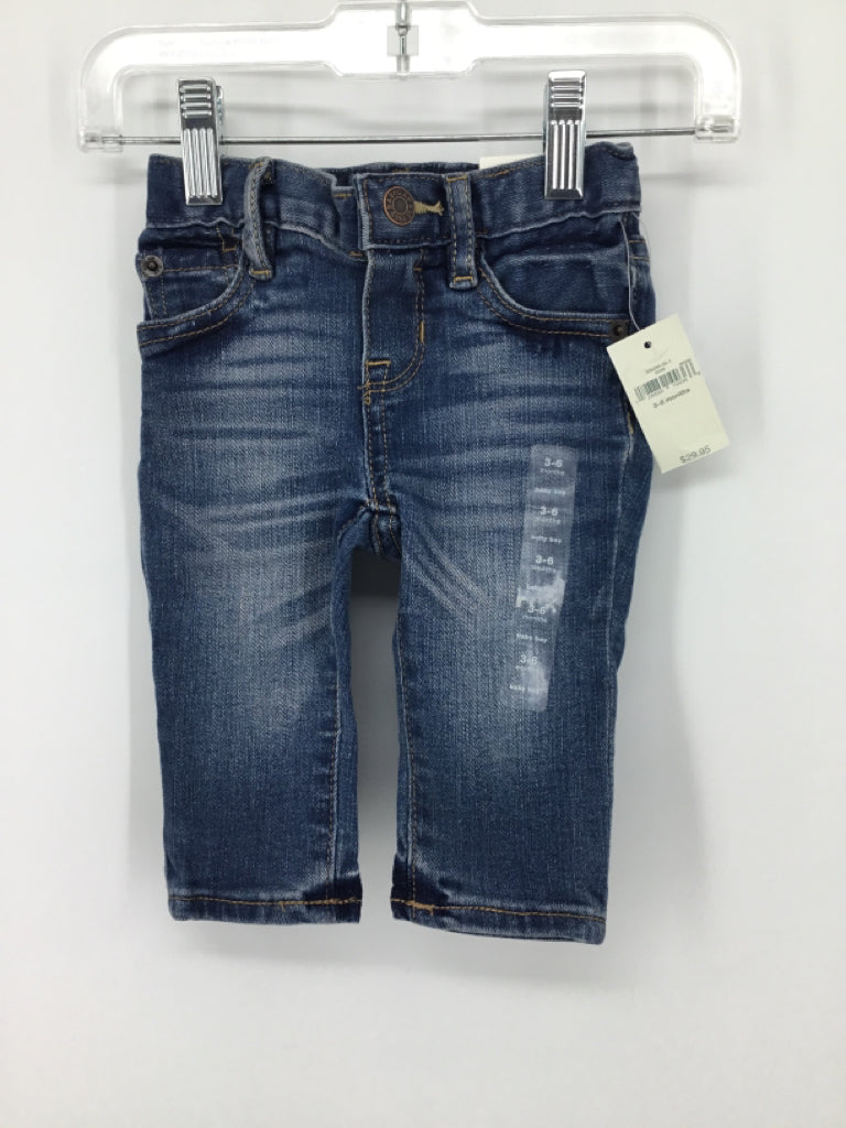 Baby Gap Child Size 3-6 Months Blue Solid Jeans - boys