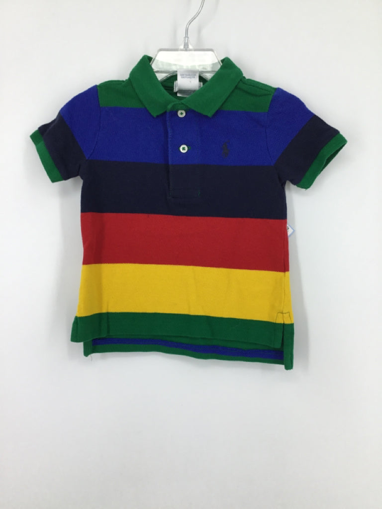 Ralph Lauren Child Size 12 Months Multi-Color Stripe Shirt - boys