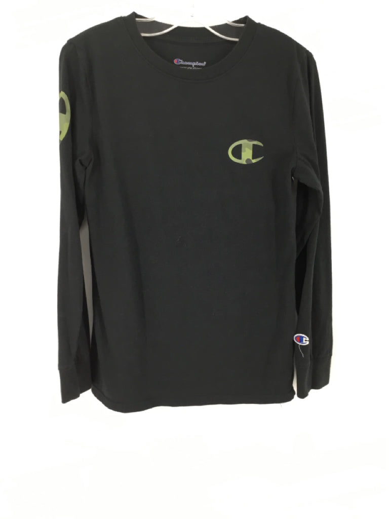 Champion Child Size 8 Black screen printed T-shirt - boys