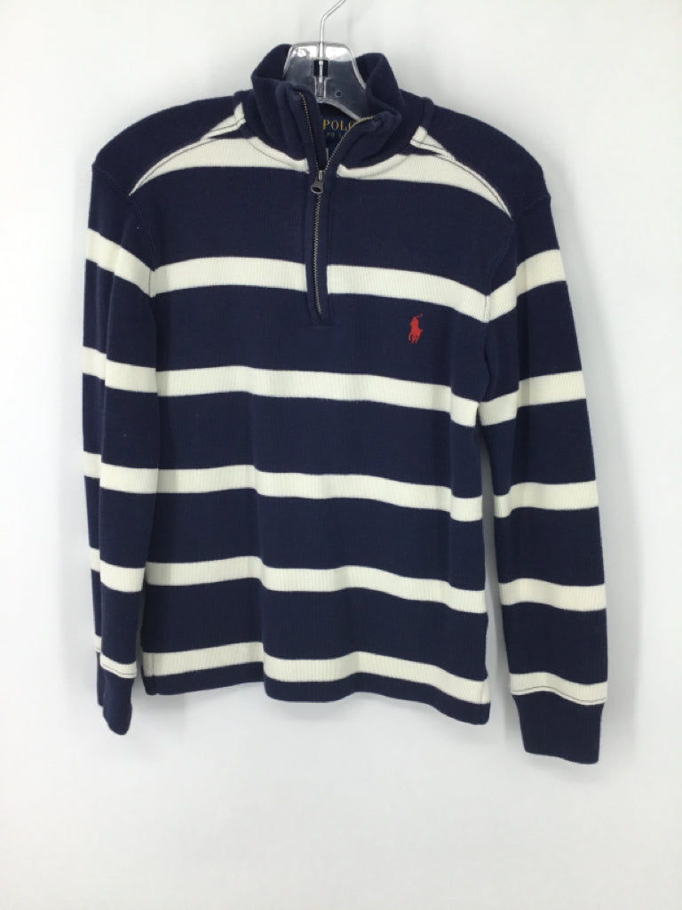 Ralph Lauren Child Size 8 Mauve Stripe Shirt - boys