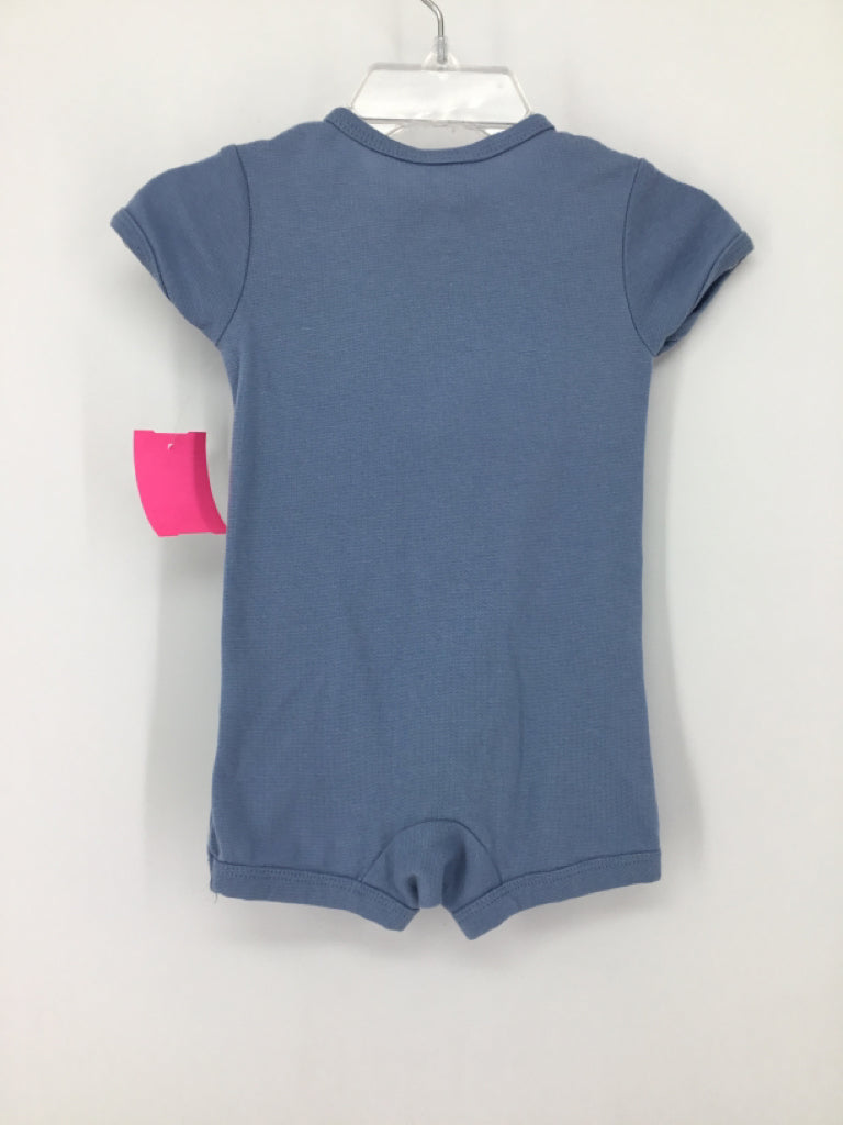 Hanes Child Size 6-12 Months Blue Solid Pajamas - boys